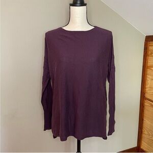 Old Navy Plum Purple Crew Neck Long Sleeve Sweater Medium
